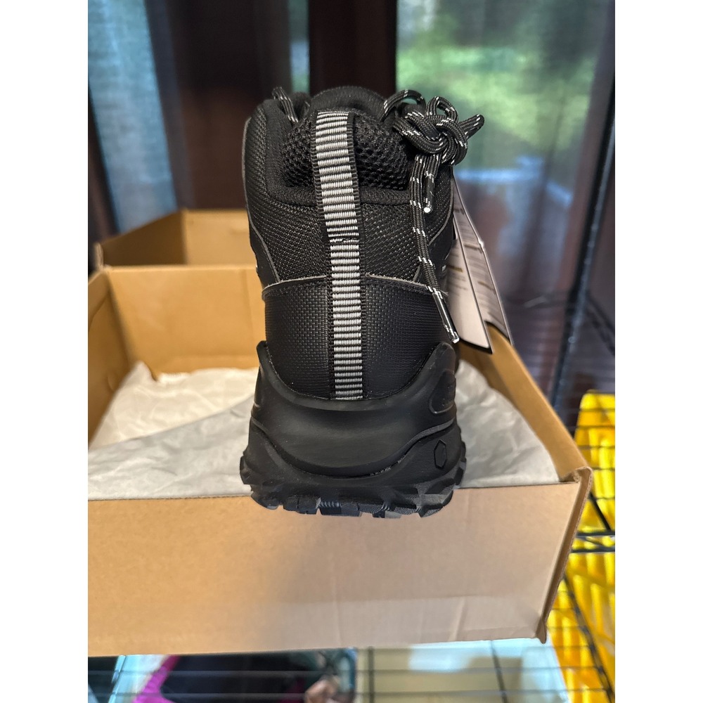 FitVille Rugged Core Hiking Boots Mens 11.5EW Black Wide Toe Trail Shoes NEW - Picture 2 of 6